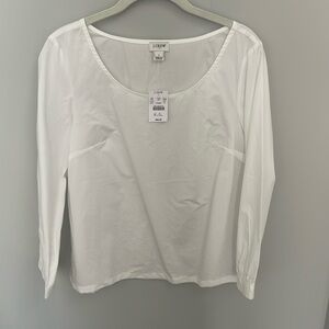NWT J.Crew LS White Shirt, Small